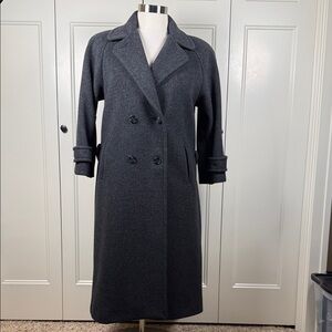Bert Newman Charcoal Double-Breasted Pea Coat